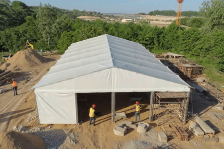 Cobrir canteiro de obra de forma rápida e segura